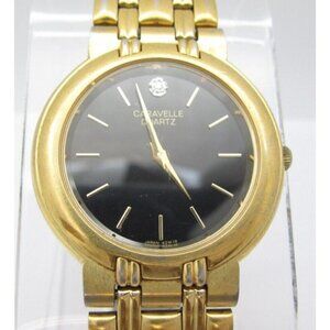 Women Caravelle by Bulova Quartz WR Analog 32mm Round Watch (H134) "New Battery"